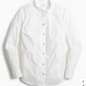 J. Crew Factory jewel button white shirt
